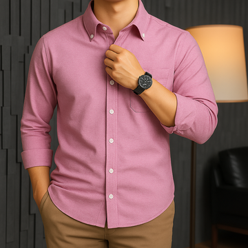 Pink Color Plain Shirt