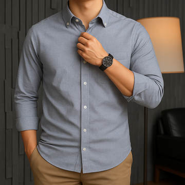 Grey Plain Premium Shirt