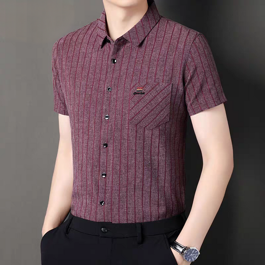 Crimson Stride Luxe Shirt